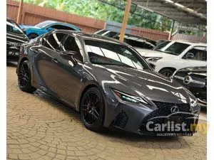 2022 Lexus IS300 2.0 F-Sport Package, GRADE 4.5A, ORI 27K KM, RED LEATHER, SUNROOF, 360 CAMERA, BSM, ANDROID AUTO & APPLE CAR PLAY SYSTEM, 3 LED