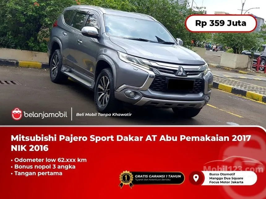 Jual Mobil Mitsubishi Pajero Sport 2016 Dakar 4X2 2.4 di DKI Jakarta Automatic SUV Abu