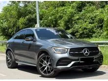 2021 Mercedes-Benz GLC300 2.0 4MATIC AMG Line Coupe / GLC300 COUPE FACELIFT (C253) / FULL SERVICE MERCEDES MALAYSIA RECORD / SIENNA BROWN COLOR SEAT