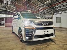 2019 Recon Toyota Vellfire 2.5 ZG Sunroof PCS LKA DIM BSM MPV With 5 Years Warranty