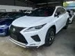 Recon 2021 Lexus RX300 2.0 F Sport SUV # GRADE 5A, RED LEATHER, PANORAMIC ROOF, 4 EYE LED, 360 CAMERA, 10 UNIT