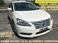 2014 Nissan Sylphy 1.8 VL (A) PUSH START REVERSE CAMERA LEATHER SEAT (JUST BUY AND DRIVE)