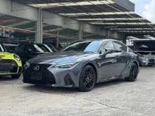 2022 Lexus IS300 2.0 F-Sport Sedan, Grade 4.5A, Mode Black Rims and Caliper, Red Leather Seat, Memory Seat, 360 Cam, Warranty