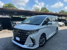 2023 Toyota Alphard 2.5 Z GRADE 5A UNIT SUN ROOF HUD ORIGINAL BODYKIT 7 STYLE LED BSM DIM AUTO PARKING HIGH SPEC UNREG READY STOCK