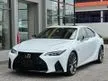 Recon 2022 Lexus IS300 2.0 F Sport Japan Spec, With Sunroof Red Leather, Grade 5A LOW Mileage
