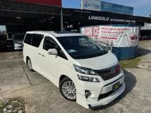 2013 Toyota Vellfire 2.4 ZG - Pilot Seat, Sun Roof, Moon Roof, Power Boot, 2 Power Door, Android Player, Roof Monitor