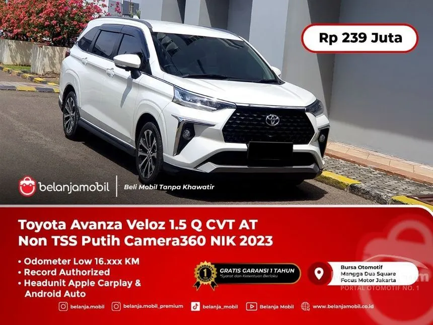 Jual Mobil Toyota Veloz 2023 Q (Non Premium Color) 1.5 di DKI Jakarta Automatic MPV Putih Rp 239.000.000