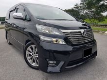TOYOTA VELLFIRE 2.4 (A) Z Platinum MPV / 2POWER DOOR / POWER BOOT / REVERSE CAMERA / 7 SEATER