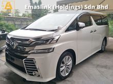 2015 Toyota Vellfire 2.5 Z 2 POWER DOOR POWER BOOT 360 CAMERA 18 SPORT RIM 7 SEATER FREE WARRANTY
