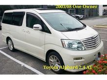 2003 Toyota Alphard 2.4 G sunroof moonroof TV monitor