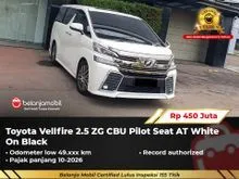 2015 Toyota Vellfire 2.5 ZG MPV CBU Pilot Seat AT White On Black NIK 2015 [ LOW KM ]