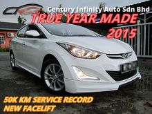 ( TRUE YEAR MADE 2015 ) Hyundai Elantra 1.6 Premium (A) ONE OWNER , 50K KM SERVICE RECORD