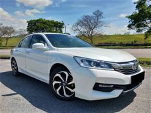 2017 Honda Accord 2.0 (A) FACELIFT i-VTEC VTi-L Sedan LOW MILEAGE ACCIDENT FREE BLACK INTERIOR FULL POWER LEATHER SEAT FREE 1 YEAR WARRANTY