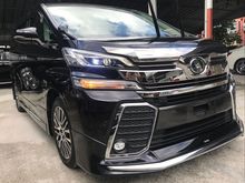 2016 TOYOTA VELLFIRE 2.5 ZG BLACK, SUN ROOF, ALPINE, MODELLISTA BODY KIT, PRE CRASH