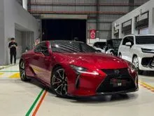 2022 Lexus LC 500 5.0 S Package Coupe / Mark Levinson Sound / Half Alcantara Seat / Carbon Fibre Roof Top / Head Up Display / Blind Spot Monitoring