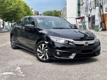 2018 Honda Civic 1.8 S i-VTEC Sedan UNDER WARRANTY BY HONDA MALAYSIA LEATHER SEAT GENUINE LOW MILEAGE WITH FULL SERVICE RECORD