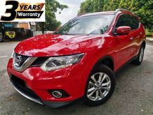 2017 Nissan X-Trail 2.0 SUV / 3 YEARS ENGINE & TRANSMISSION WARRANTY / FULL LEATHER SEAT / AUTO CRUISE / 360 DEGREE REVERSE CAMERA / LIMITED RED