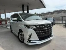 2024 Toyota Alphard 2.5 Z 7-Seater MPV ORIGINAL BODYKIT/SUNROOF/360 CAMERA/DIM/BSM UNREGISTERED