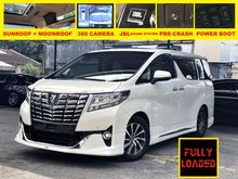 2016 Toyota Alphard 3.5 Executive Lounge MPV EL BEIGE SEAT JBL SURROUND CAM PRE-CRASH ROOF 10k KM MILEAGE -*-* GF VL SAC SC ZG -*-* ALSO AVAILABLE