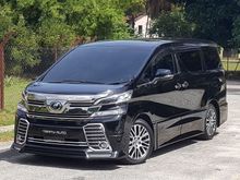 2017 TOYOTA VELLFIRE 2.5 DVVTi (A) Z G-Edition, High Spec Version Pilot Seat, 2 Power Doors, Power Boot. Super Tiptop Condition, Great Offer