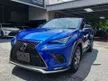 Recon 2019 Lexus NX300 2.0 F Sport SUV New Facelift Panoramic Roof, Black Leather with Yellow Lining(RARE)