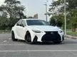 Recon 2021 Lexus IS300 FSport Mode Black 2.0T HIGH SPEC LOW MILEAGE (MARK LEVINSON, Sunroof, RED Leather Seats)