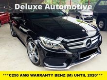 2016 Mercedes-Benz C250 2.0 AMG LINE WARRANTY UNTIL 2020 FREE ACCIDENT ORIGINAL PAINT LOW MILEAGE FULL SERVICE RECORD