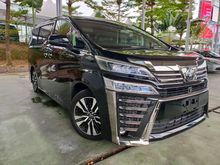 2018 Toyota Vellfire 3.5 ZG Facelift Full Spec JBL Home Theater System 4 Cam 360 View 3 LED Sun Roof Pilot Seat Leather Pre Crash LTA Power Boot Unreg