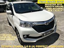 Toyota Avanza 1.5 G FACELIFT (A) PERFECT CONDITION WITH FULL ORIGINAL PAINT REVERSE CAMERA LIKE NEW