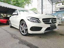 2015 Mercedes-Benz C200 2.0 AMG Sedan RED SEAT_HUD_P.BOOT_PRE-CRASH_BLIND SPOT_KEYLESS PUSH START_18 INCH AMG RIMS_JAPAN IMPORTED