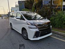 2015 Toyota Vellfire 2.5 ZG 100%- GENUINE MILEAGE* HIGHEST GRADE CAR* 3-YEARS WARRANTY* PROVIDE HIGHEST LOANN* ALPHARD