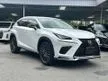 Recon SUPER LOW MILEAGE 2019 Lexus NX300 2.0 F Sport SUNROOF/BLK LEATHER/4CAMERA/19 RIM FREE WARRANTY FREE SERVICE FREE COATING - Cars for sale