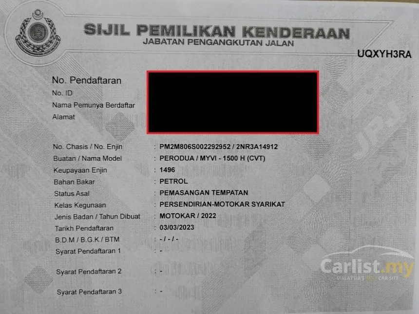 2022 Perodua Myvi H Hatchback