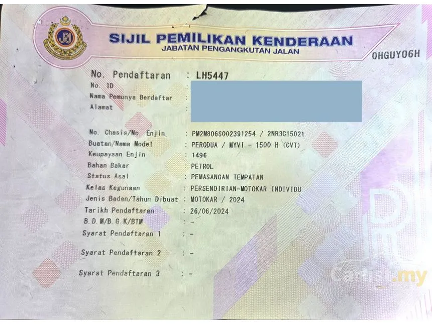 2024 Perodua Myvi H Hatchback