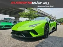 Chopped Carbon Interior - 2019 Lamborghini Huracan 5.2 Performante LP640-4  Unreg - Carbon Ceramic Brakes ** VERDE MANTIS WITH Performante INTERIOR **