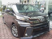 2016 Toyota Vellfire 2.5 ZA Golden Eyes HomeTheater + JBL Speakers + Sunroof + Power Boot + 2 PowerDoors + Full Spec + Local AP + UNREG (RAYA SPECIAL)