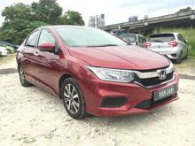 UNDER WARRANTY,FULL SVC RCD,NEW FACELIFT,One Lady Owner,LED DRL,Keyless Push Start,Paddle Shift,Reverse Camera-2017 Honda City 1.5 E i-VTEC Sedan