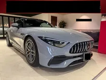 2023 Mercedes-Benz AMG SL43 2.0 Convertible, Black Nappa leather interior, black soft top, retractable rear spoiler, head-up display, INCOMING STOCK