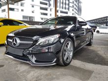 2016 Mercedes-Benz C200 2.0 AMG Line Coupe Panoramic Roof Push Start Button Keyless Go Xenon Light LED Daytime Running Light Reverse Camera Paddle Shift Power Boot