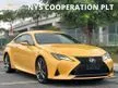 Recon 2020 Lexus RC300 2.0 Turbo F Sport Coupe Unregistered SunRoof KeyLess Entry Push Start LED Day Lights LED Head Lights LED Rear Lights Cruise Co