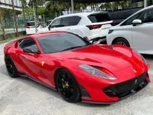 (Novitec Exhaust)2021 Ferrari 812 6.5 V12 Superfast Uk Spec Red Colour Full Carbon Available 2020 Carbon Bucket Seat