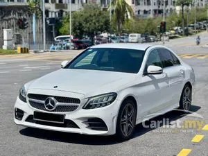 2021 Mercedes-Benz C200 2.0 AMG Line Sedan LOW MILEAGE FULL SERVICE RECORD F/LON OTR AMG CARKING IN MARKET FREE WARRANTY FREE TINTED NO NEED REPAIR