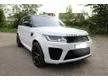 Recon 2019 UNREG Land Rover Range Rover Sport 5.0 (A) SVR SUV UK SPEC NEW FACELIFT CARBON PACKAGE INTERIOR PANAROMIC ROOF