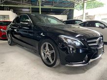 2015 Mercedes-Benz C180 1.6 AMG Black * Discount 50% Sale Tax * HUD Head Up Display * Power Boot