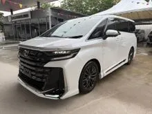 2023 Toyota Vellfire 2.4 Z Premier MPV / MODELITSA BODYKIT / SUNROOF / HUD / DIM / BSM / ROOF MONITOR / SIDE STEP / FULL LOADED / GRADE 4.5/B / UNREGS