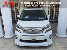2014 Unreg Toyota Vellfire 2.4 Z Golden Eyes 2 Low Mileage 7,577km with Sunroof & Extra Bodykit