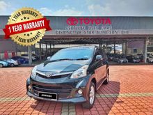 2014 Toyota Avanza 1.5S AT + FREE 1 YEAR WARRANTY + FREE 1 YEAR SERVICE BY AUTHORIZED TOYOTA SERVICE CENTRE