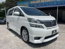 2xPowerDoor,PowerBoot,AndroidPlayer,HomeTheater,7Seater,Keyless,ECO,Original Condition,Well Maintained-2009/15 Toyota Vellfire 2.4 (A) Z-Platinum MPV