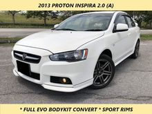 2013 PROTON INSPIRA 2.0 (A) FULL BODYKIT ACCIDENT FREE 17'' SPORT RIMS FULL LOAN APPLY FAST APPROVAL