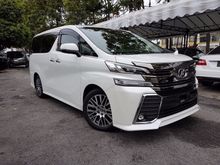 2015 Toyota Vellfire 2.5 Wagon 2.5 ZG Sunroof 4 Camera JBL Home Theater Sound System Pilot Seat Pre Crash Unreg